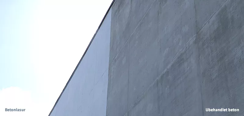 Arken forskel lasur og ubehandlet beton2