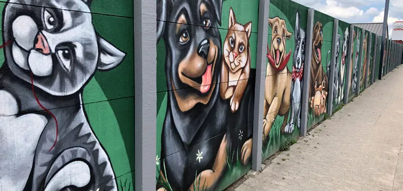 Mur beskyttet imod graffiti af all remove